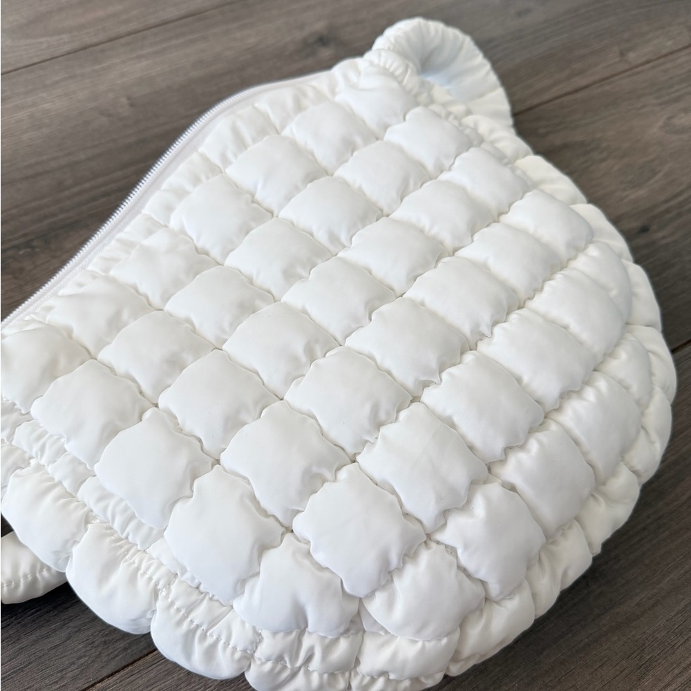 White Quilted Shoulder Bag - Picture 3 of 3